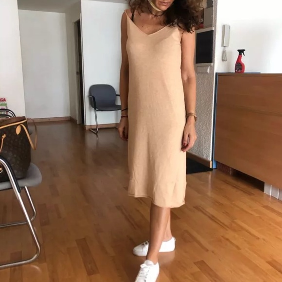 ⭐️HP⭐️ Cashmere dress tank womens basic soft knit dress cami midi dresses cream - Picture 10 of 13